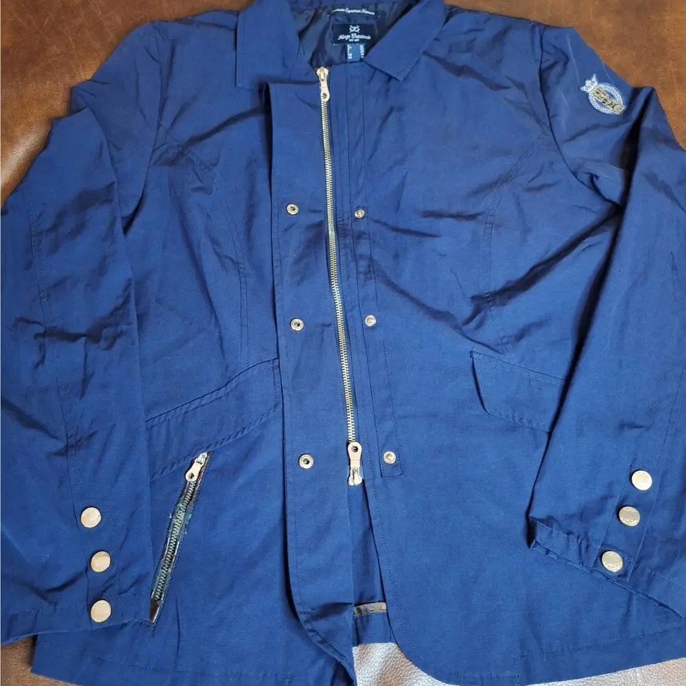 Horze Crescendo Blue Equestrian Show Jacket Competition Coat Women's US 10 EU 40